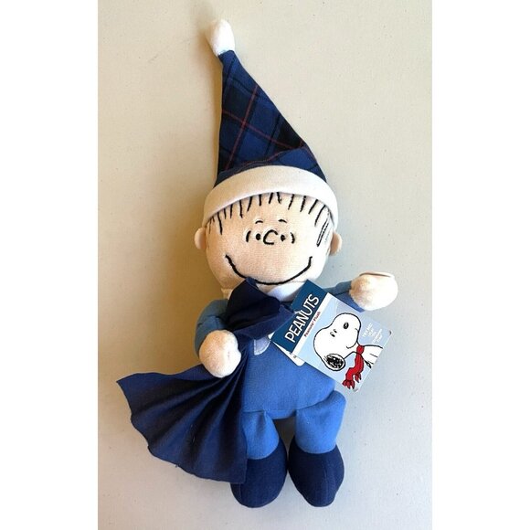 Peanut Linus Stuffed Toy 10" Plays “Oh Christmas Tree” Works! - Picture 1 of 8